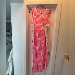 Lilly Pulitzer Harlyn romper maxi. Pink , sz 12NWT